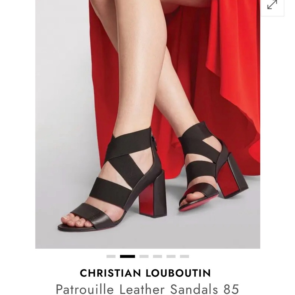 Christian Louboutin Patrouille Black Sandals 85mm